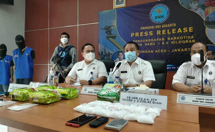 2 Sindikat Narkoba Ditangkap, Barang Bukti 6,3 Kg Sabu