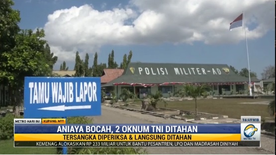 2 Anggota TNI Penganiaya Bocah di Rote Ndao Ditahan
