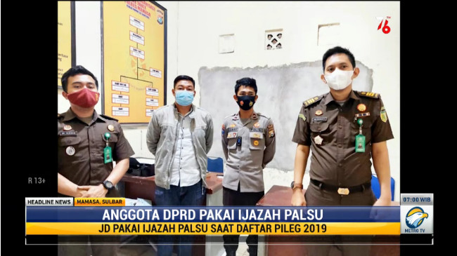 Anggota DPRD Mamasa Ditahan karena Kasus Ijazah Palsu