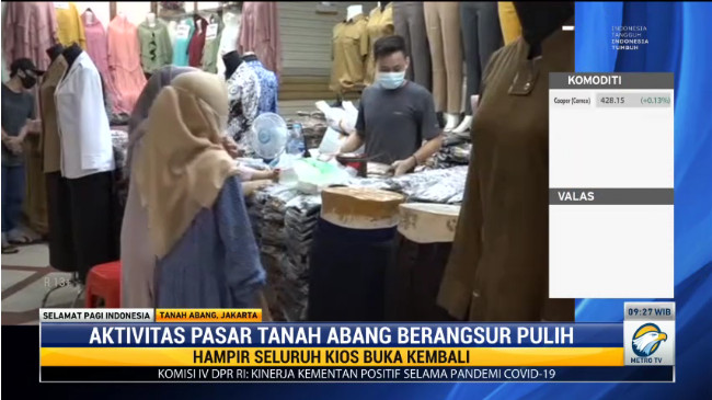 Hampir Seluruh Kios Tanah Abang Mulai Beroperasi