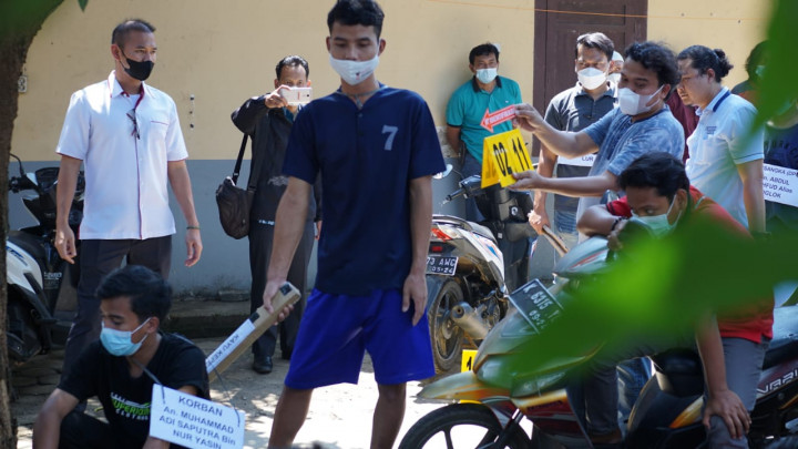 Polres Jepara Rekonstruksi Pengeroyokan Menewaskan Seorang Warga