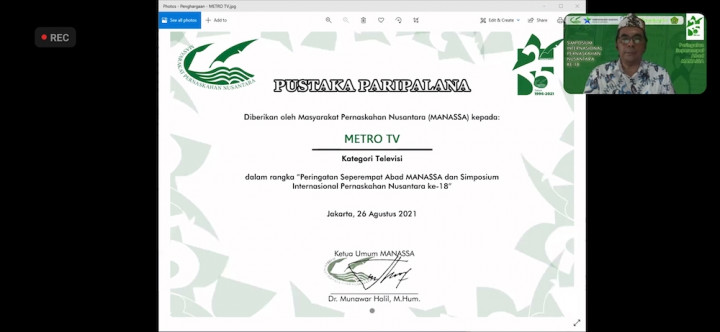 Metro TV Dapat Penghargaan Pustaka Paripalana