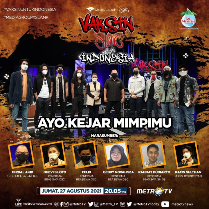 Slank Hadirkan Penerima Beasiswa OSC Medcom.id di Vaksin untuk Indonesia