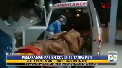 Harga Peti Mati Meroket, RS di Bojonegoro Makamkan Jenazah dengan Kantong Mayat