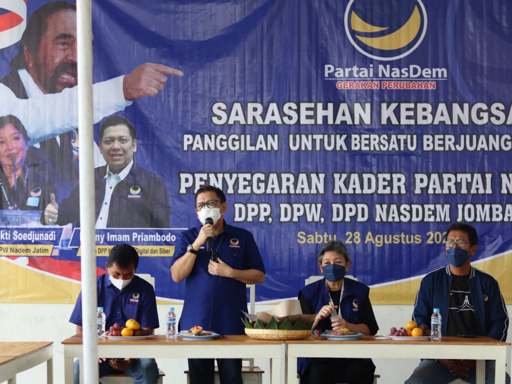 Sarasehan Kebangsaan dan Penyegaran Kader Partai NasDem Jombang di Desa Blimbing, Kecamatan Gudo, Jombang, Sabtu, 28 Agustus 2021. Dokumentasi/ istimewa