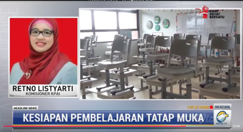 Komisioner Komisi Perlindungan Anak Indonesia (KPAI), Retno Listyarti. Metro TV