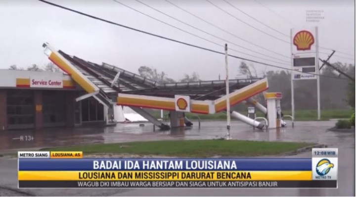 Badai Ida Hantam New Orleans, Listrik ke 500 Ribu Rumah Padam