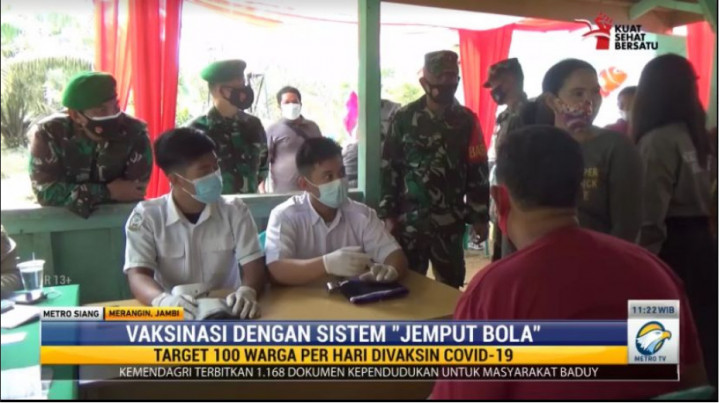 TNI Jemput Bola Vaksinasi Covid-19 Sasar Nelayan dan Suku Anak Dalam