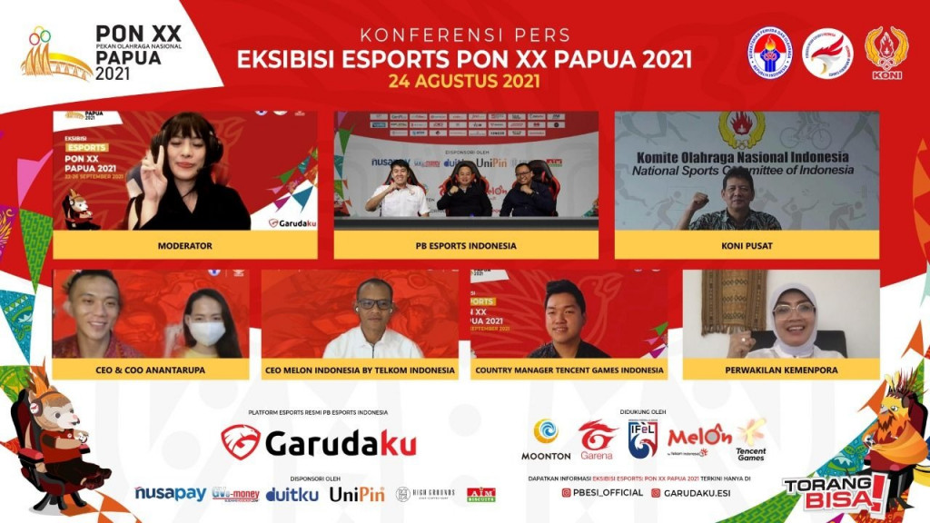 Konferensi pers PBESI terkait cabor esports di PON XX Papua.