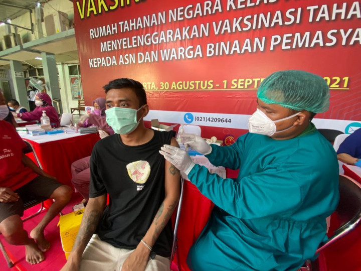 1.953 Warga Binaan Rutan Salemba Jalani Vaksinasi Dosis Kedua