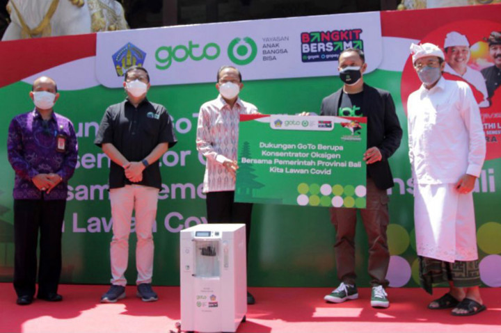 Bali Terima Bantuan 70 Konsentraror Oksigen dari GoTo