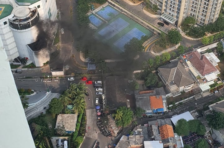 Foto kepulan asap hitam di Mal Taman Anggrek. DOK Istimewa