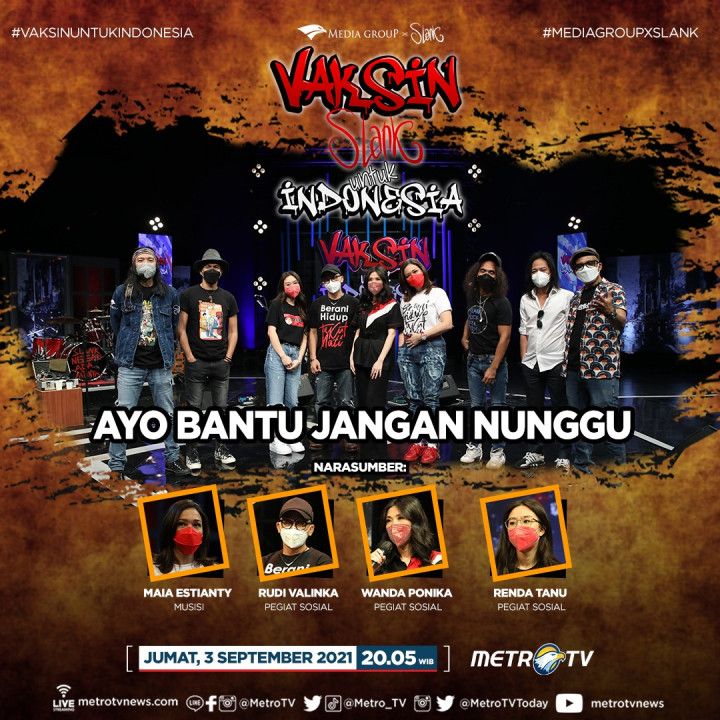 Slank Hadirkan Maia Estiany di Acara Vaksin untuk Indonesia