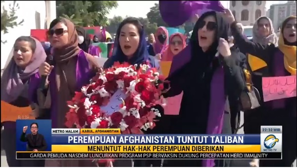 Perempuan Afghanistan Turun ke Jalan Menuntut Kesetaraan Hak