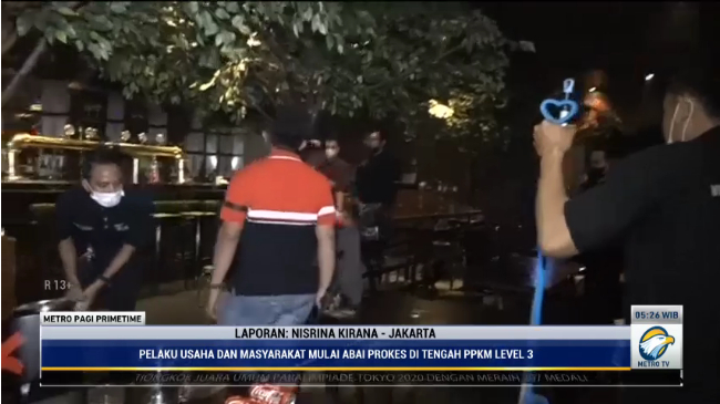 Polisi Tetap Patroli Malam Walau Level PPKM di Jakarta Turun
