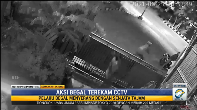 Aksi Begal di Semarang Terekam CCTV