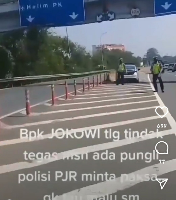 Oknum PJR Polda Metro Terekam Lakukan Pungli di Tol Jagorawi