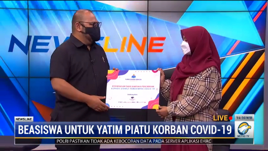 Surya Edukasi Bangsa Bagikan Beasiswa untuk Anak Yatim Piatu Akibat Covid-19