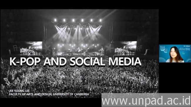 Kuliah virtual “K-Pop and Social Media”.  Foto:  Dok. Unpad