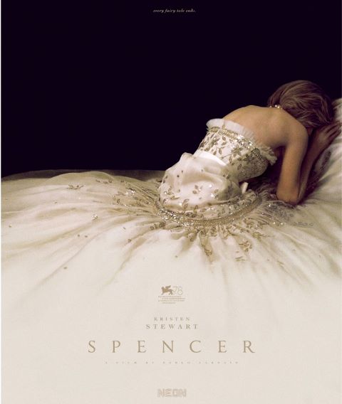 Kristen Stewart, terbenam dalam keindahan gaun yang diremake dari baju Lady Diana dalam poster 'Spencer'. (Foto: Dok. Vouge.fr/Neon)