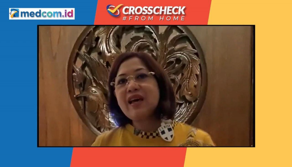 Pengamat militer Susaningtyas Nefo Handayani Kertapati dalam program Crosscheck, Minggu, 5 September 2021. Medcom.id