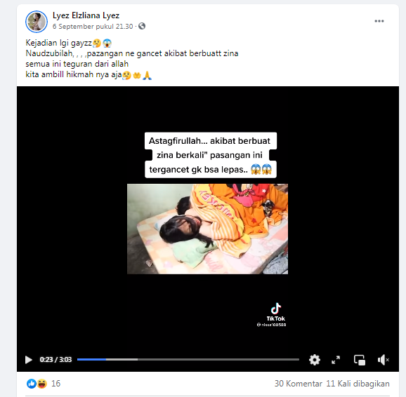 Tangkapan layar informasi yang beredar di media sosial