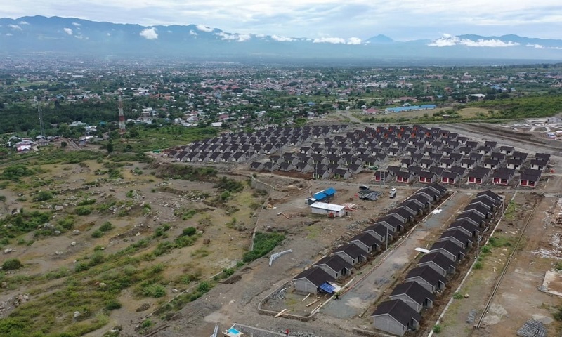 Hunian tetap yang dibangun bagi korban bencana alam. Foto: Kementerian PUPR