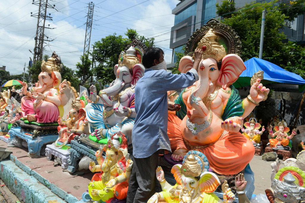 Intip Persiapan Jelang Festival Ganesh Chaturthi di India