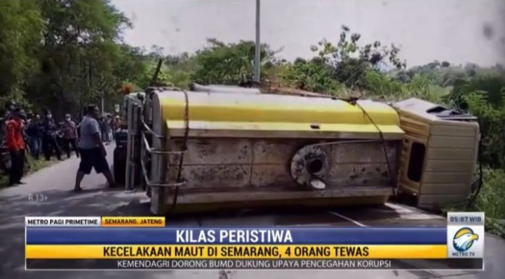 Maut di Tanjakan Sigar Bencah Semarang, 4 Orang Tewas