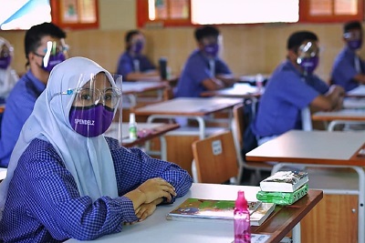 Guru diminta perhatikan pemakaian masker oleh siswa saat Pembelajaran Tatap Muka (PTM). Foto; Dok/Antara