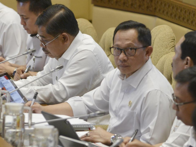 Menteri Dalam Negeri Tito Karnavian (tengah). MI/M Irfan