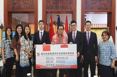 Perusahaan Serat Kaca Tiongkok Donasikan Bantuan Covid-19 untuk Indonesia