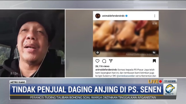 Ngeri! Hoaks Daging Anjing Sembuhkan Covid-19 Diumbar Pedagang Pasar Senen