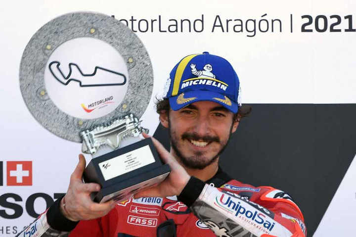 Francesco Bagnaia Kampiun MotoGP Aragon dari Pole