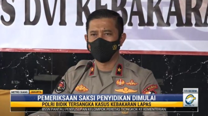 Polri Bidik Tersangka Kasus Kebakaran Lapas Tangerang