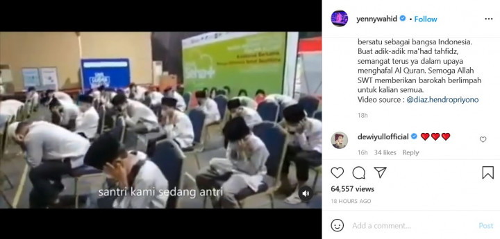 Beredar Video Santri Tutup Telinga saat Dengar Musik, Ini Kata Yenny Wahid