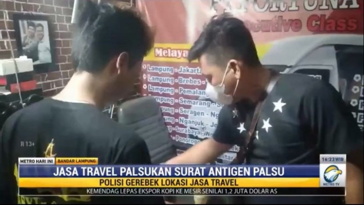 Polisi Gerebek Sindikat Pemalsu Surat Antigen di Lampung, 4 Orang Ditangkap