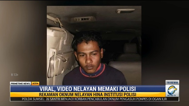 Nelayan Aceh Penghina Polisi dan Bendera Merah Putih Ditangkap
