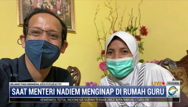 Ini Perbincangan Mas Menteri Saat Nginap di Rumah Ibu Nuri