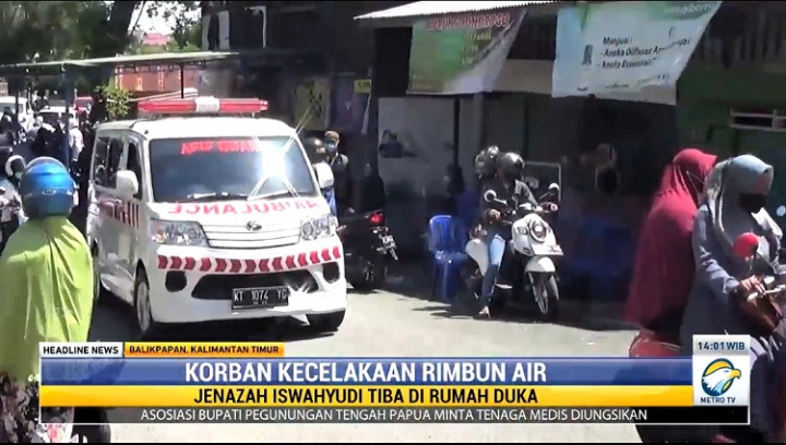 Jenazah Teknisi Rimbun Air Tiba di Rumah Duka Balikpapan
