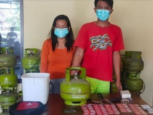 Kompak! Pasutri di Ponorogo Curi 50 Tabung Elpiji