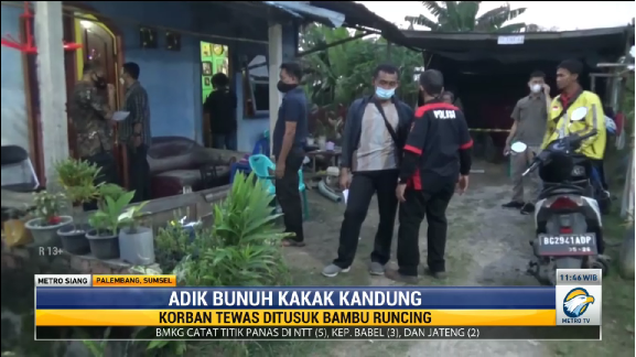 Pria di Palembang Tega Bunuh Kakak Kandung Pakai Bambu Runcing