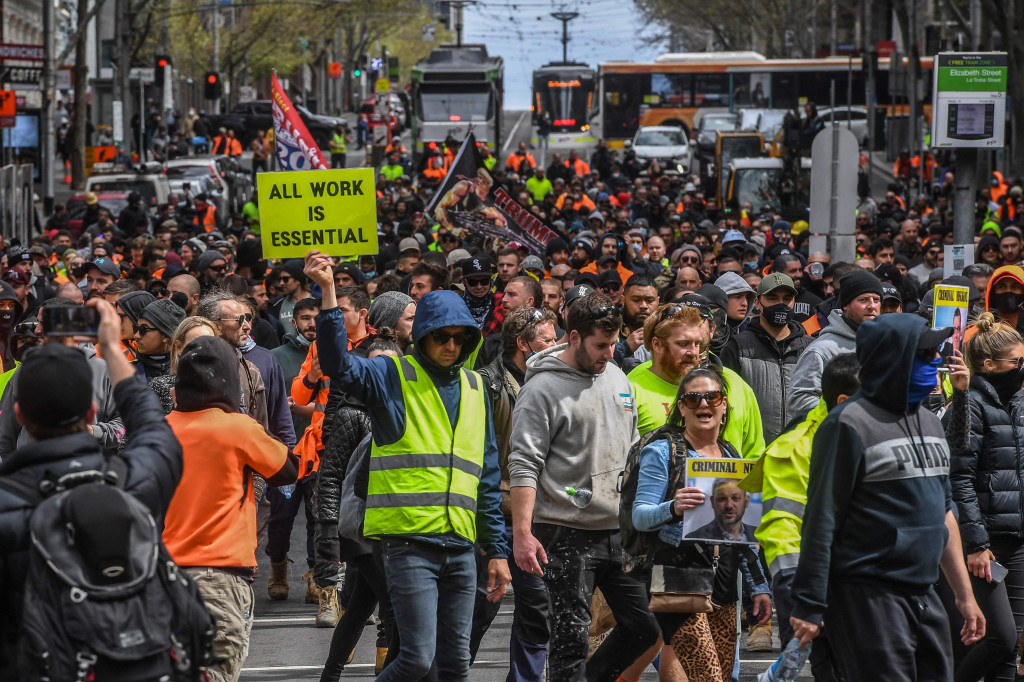 Demo Anti-Lockdown di Melbourne Kembali Ricuh, Puluhan Orang Ditangkap