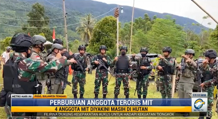 4 Anggota MIT Diyakini Masih Bersembunyi di Kawasan Hutan Pegunungan