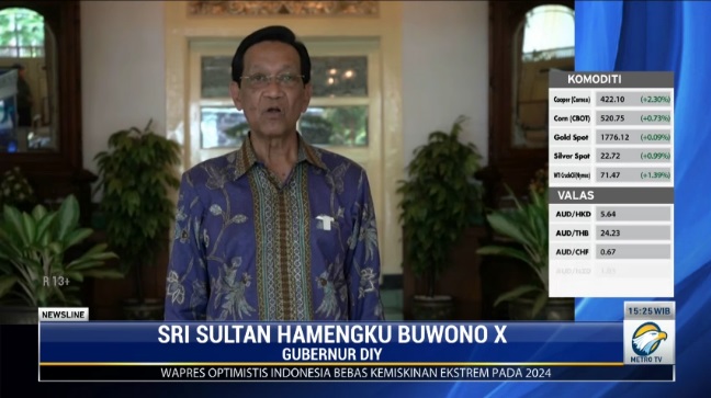 Gubernur DIY Sri Sultan Hamengku Buwono X. Metro TV