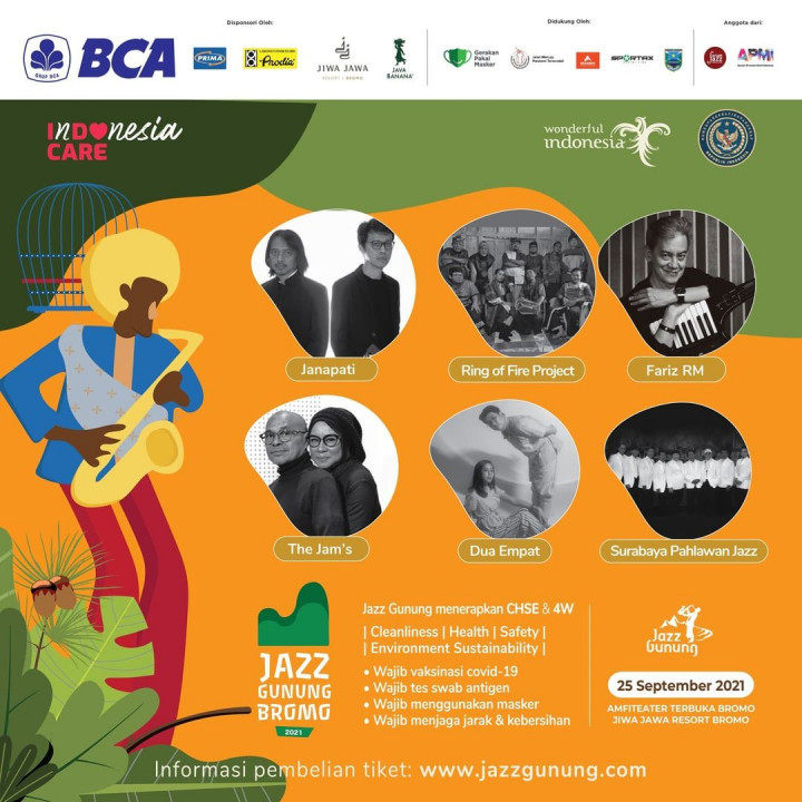 Pengunjung Jazz Gunung Bromo 2021 Wajib Sudah Vaksin