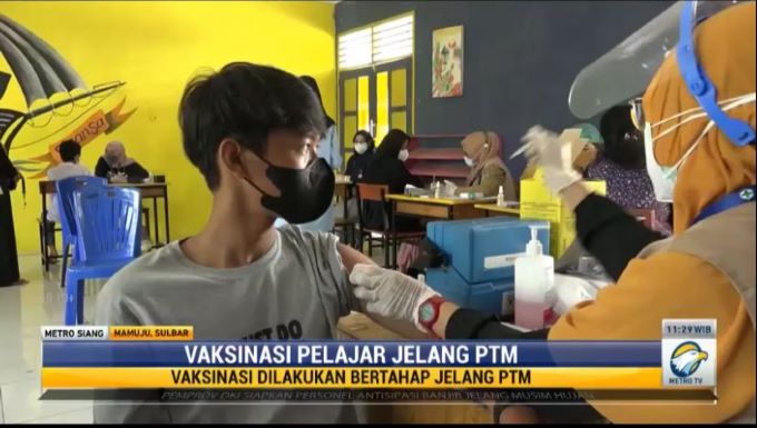 Jelang PTM Bulan Depan, SMA di Mamuju Gencarkan Vaksinasi Pelajar