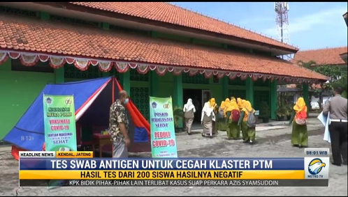 Cegah Klaster PTM, Satgas Covid-19 Kendal Gelar Tes Swab Antigen