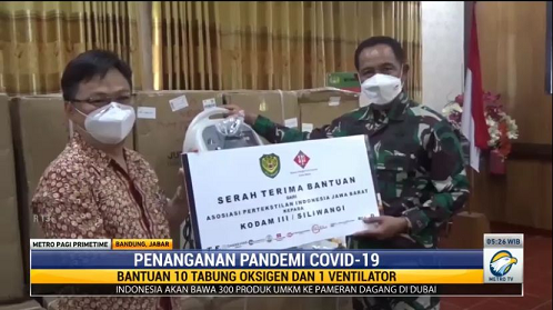 Pangdam III Siliwangi Terima Bantuan Alat Kesehatan untuk RS Dustira Cimahi