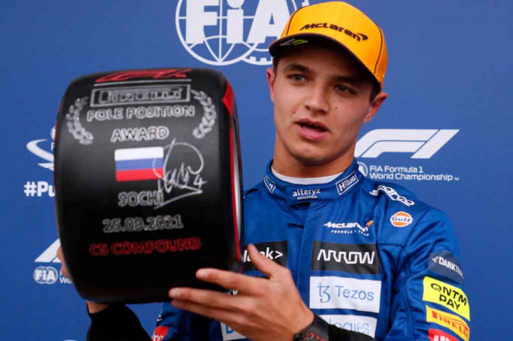 Kualifikasi F1 GP Rusia: Norris Raih Pole Position Perdana